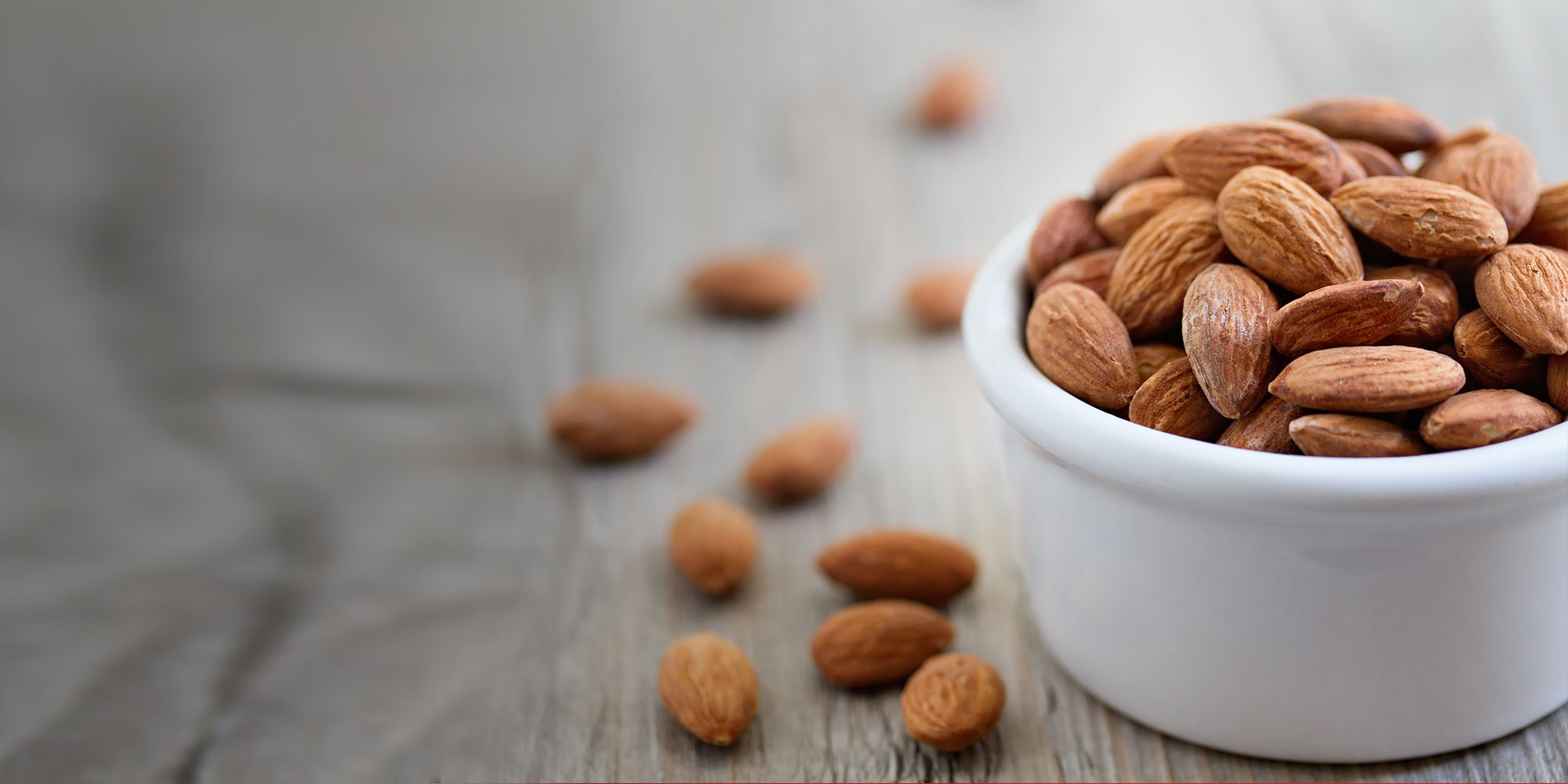 Healthy bowl of nutritious almonds